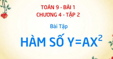 Bài tập hàm số y = ax^2 (a≠0) - Toán 9 bài 1 tập 2 chương 4